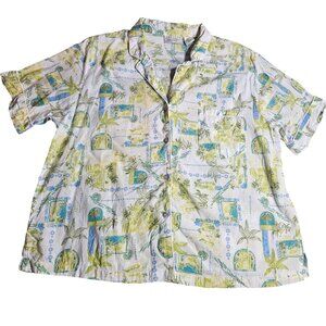 Calypso St. Barth Carpe Diem Palm Organic Cotton L Pajama lounge Sleep top